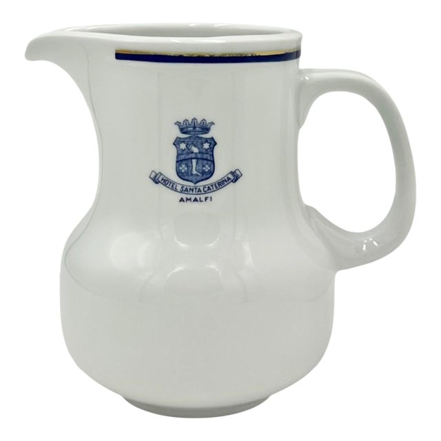 Vintage Hotel Santa Caterina Amalfi White Coffee Creamer For Sale