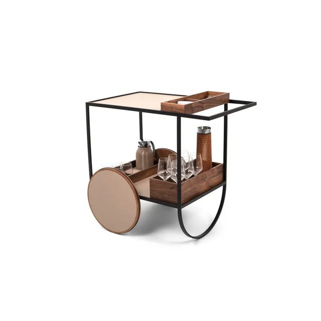 Not Yet Made - Made To Order Magenta Serving Cart For Sale - Image 5 of 7