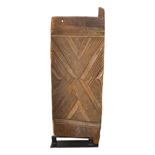 Tribal Bold Chevron Mali Antique Door For Sale