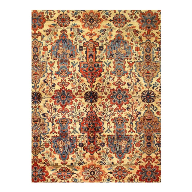 Traditional 1900 - 1909 Beige Antique Persian Sarouk For Sale - Image 3 of 8