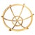 This beautifully restored coastal six-pole rattan coffee table with stacked rattan round base. The six rattan poles...