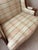 French French-Style Oversized Plaid Armchair For Sale - Image 3 of 4
