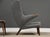Hans Wegner 1960s Hans J. Wegner Grey Papa Bear Chair and Ottoman For Sale - Image 4 of 12