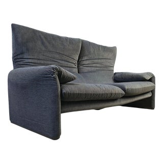 Maralunga Sofa by Vico Magistretti for Cassina, 1970s For Sale