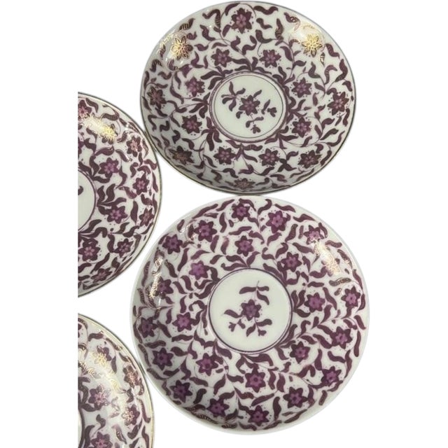 Hollywood Regency Late 19th Century Set of 6 Royal Vienna Saucerss For Sale - Image 3 of 3