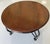 Vintage Round Wood & Black Iron Scrollwork Coffee Table For Sale In Greensboro - Image 6 of 7