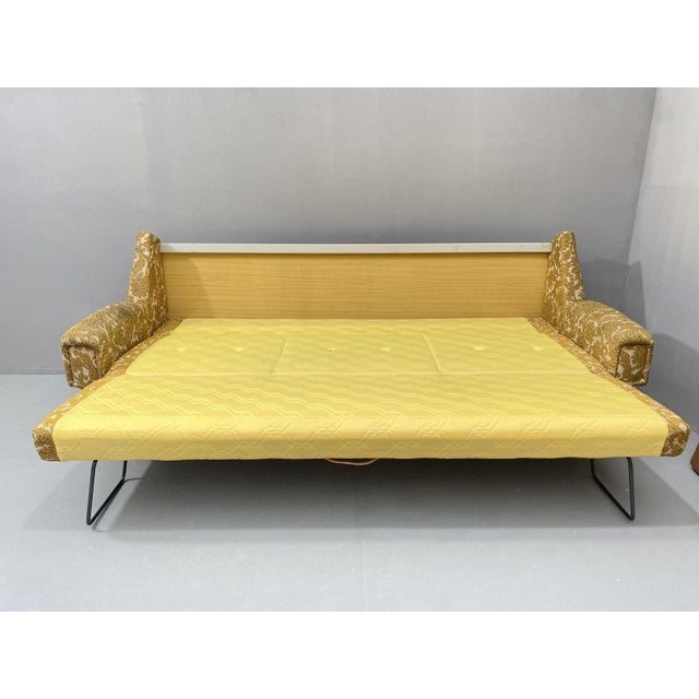 Mid-Century Upholstered Folding Sofa, Central Europe, 1970s For Sale - Image 15 of 18