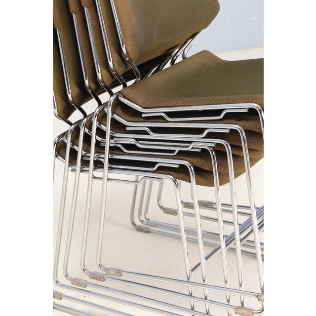 This set of seven matrix chairs was designed by thomas tolleson for krueger in the usa during the 1970s. The model...