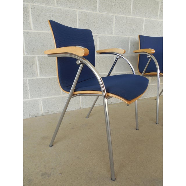 Thonet Chrome & Bent Wood Chairs - Set of 6 | Chairish
