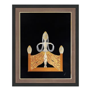 Erté, Enchantress (Large Hand Signed Foil Stamped Embossed Serigraph), 1986 For Sale