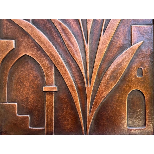 Copper Flower Relief Wall Sculpture For Sale - Image 10 of 12