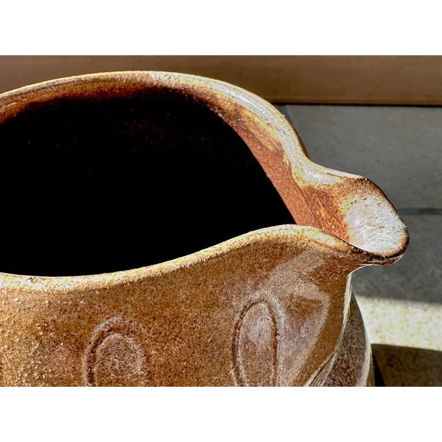 Bauhaus Modernist Studio Ceramic Art Jug Vase from Helma Klett, Germany, 1950s For Sale - Image 3 of 13