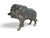 Italian Artist, Large Patinated Wild Boar Sculpture, Mid-20th Century, Bronze For Sale - Image 4 of 7