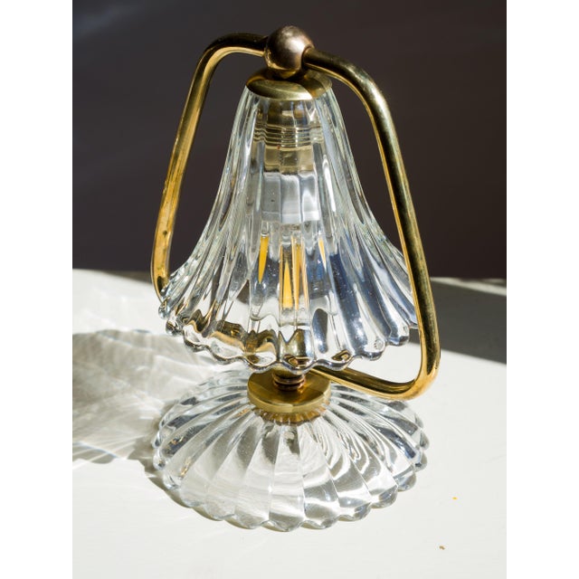 Gold Mid-Century Murano Glass Bedside Lamps from Barovier & Toso, 1950s, Set of 2 For Sale - Image 8 of 13
