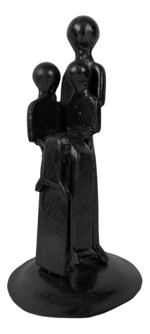 Figurative Iron Sculpture of Mother and Child, 1970s