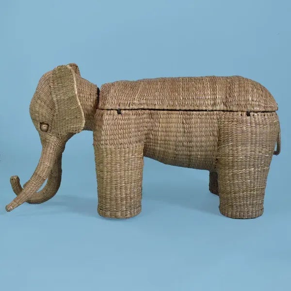 Boho Chic Elephant Storage Trunk by Mario Lopez Torres (Large) For Sale - Image 3 of 9