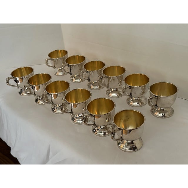 Vintage Sheridan Silverplated Bunch Bowl Cups- Set of 12 For Sale In Birmingham - Image 6 of 8