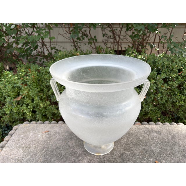 Art Deco 1930s Murano Glass Urn Signed Seguso For Sale - Image 3 of 14