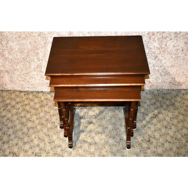 1980s Ethan Allen Mahogany Traditional Style Stacking ...
