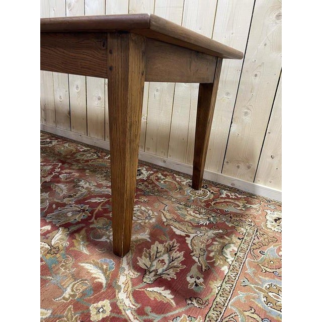 Parqueted Farmhouse Table in Oak For Sale - Image 6 of 7
