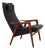 Ruster Lounge Chair by Yngve Ekström in Black Leather, Sweden, 1956 For Sale