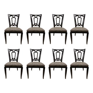 Lucien Rollin Marquise Dining Chairs by William Switzer- A Set of 8 For Sale