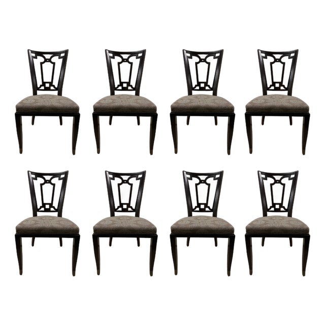 Lucien Rollin Marquise Dining Chairs by William Switzer- A Set of 8 For Sale