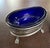 Antique Birmingham Sterling Silver Salt Cellars Cobalt Blue Crystal Insert Pair Both pieces are in excellent condition...