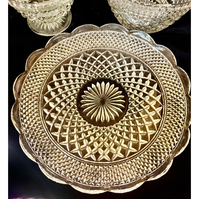 Transparent Mid 20th Century Wexford Glass Serving Set - 3 pcs For Sale - Image 8 of 10