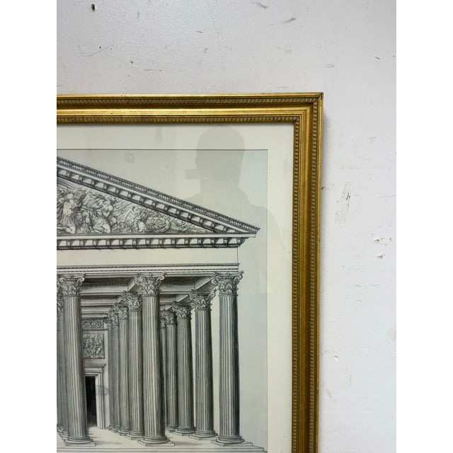 Glass Architectural Facade of the Madeleine, Paris, Framed, 20th Century For Sale - Image 7 of 12