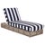 Spritely Home Gillian Chaise Lounge, Heather Tan/Navy Stripe For Sale - Image 4 of 12