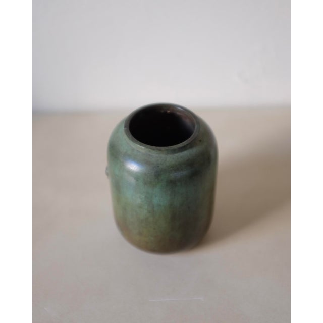 Mid-Century Modern 1930s Small Bronze Gab Vase For Sale - Image 3 of 6