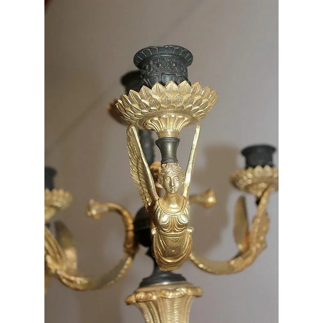 19th Century Bronze Candleholders, Set of 2 For Sale - Image 9 of 10