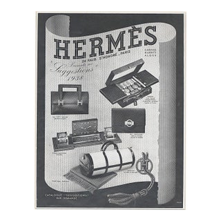 1938 Original French Hermes Advertisement Print-Luxury Products-Matted For Sale