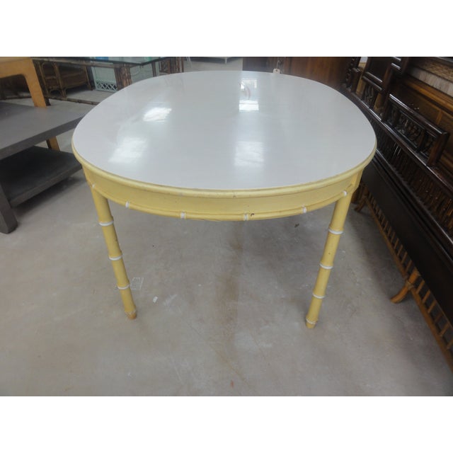 1970s Thomasville Faux Bamboo Dining Table Chairish