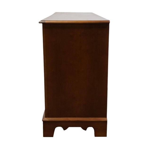 1990s Bernhardt Furniture Solid Cherry Contemporary Traditional 70" Triple Door Dresser For Sale - Image 11 of 14