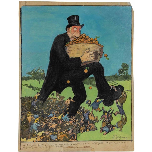 Giolitti the Crop Robber is a modern artwork realized by Gabriele Galantara (1865-1937) in the early 20th century....