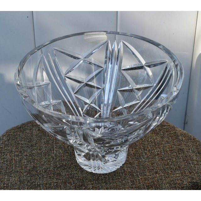 Vintage (1980's) Heavy Cut Crystal Decorative Bowl has a Traditional Style. Brand is Ceska. Origin: Czech. The...