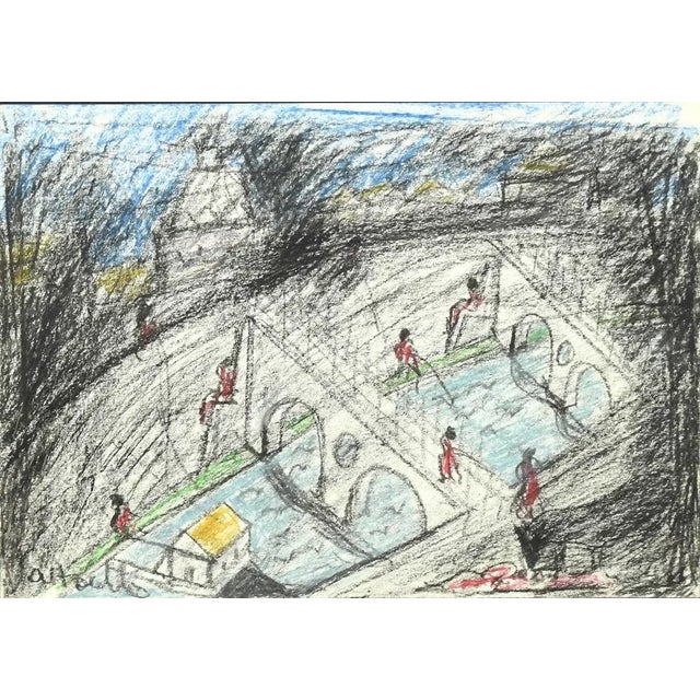 Roman Bridges is an original Contemporary artwork realized by Nazareno Gattamelata in the 1970s. Original colored oil...