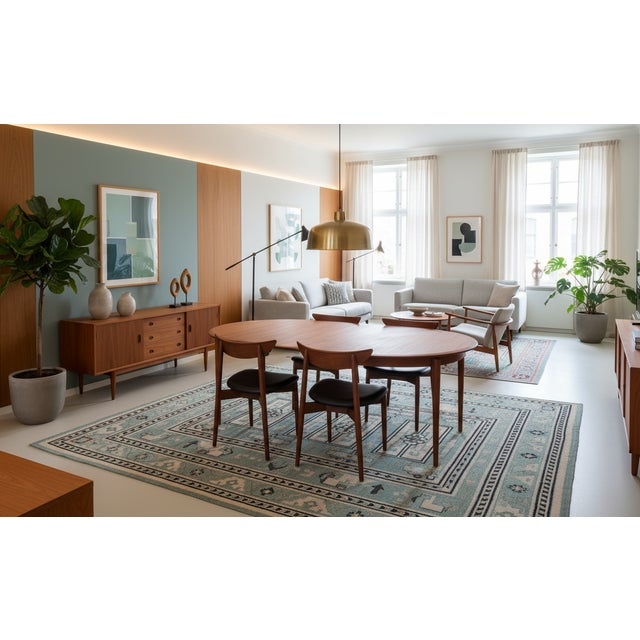 Round Teak Dining Table with Two Extension Leaves from Svend Aage Madsen, 1960s For Sale - Image 13 of 18