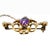Antique 15ct Gold, Amethyst and Seed Pearl Scroll Brooch, England, Edwardian Period, 1900s For Sale - Image 6 of 15