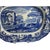 Ceramic Vintage Authentic Spode Blue Italian 14" Large Serving Platter Scalloped For Sale - Image 7 of 9