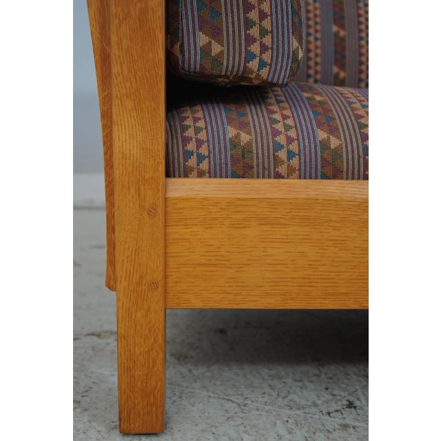 Stickley Mission Oak Prairie Settee Sofa For Sale - Image 13 of 18