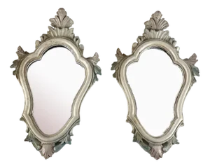 Venetian Bedside Mirrors, Italy, 1960s, Set of 2