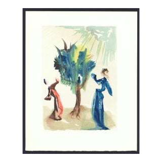 1963 Dalí Divine Comedy Engraving Purgatoire Chant 24 "L'Arbre Du Châtiment" (Tree of Punishment) For Sale