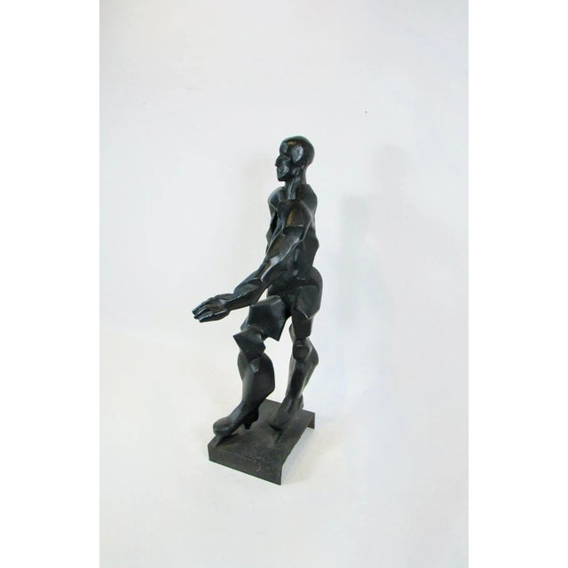 Mid 20th Century Meticulously Formed and Welded Brutalist Style Skater Sculpture For Sale In Detroit - Image 6 of 12