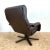 Animal Skin Set of Mid-Century Leather Swivel Chairs attributed to Kebe, 1970s For Sale - Image 7 of 12