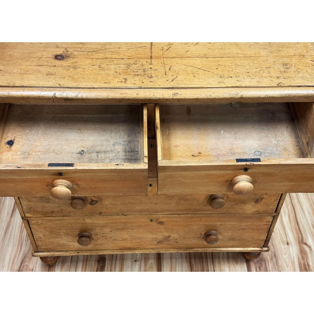 Antique English Victorian Pine Chest of Drawers For Sale - Image 11 of 15