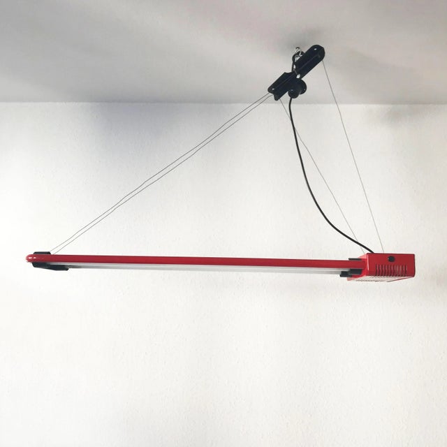 Large Fluorescent Ceiling Light by Gian N. Gigante for Zerbetto, 1980s For Sale - Image 4 of 13