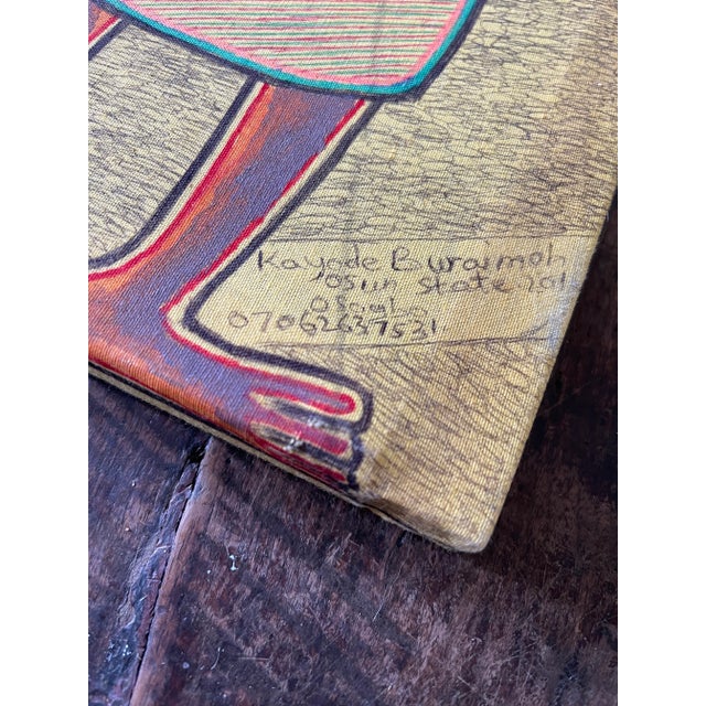 Collection of African Post Modern Picasso Style Portrait Paintings - a Set of 2 For Sale - Image 4 of 10